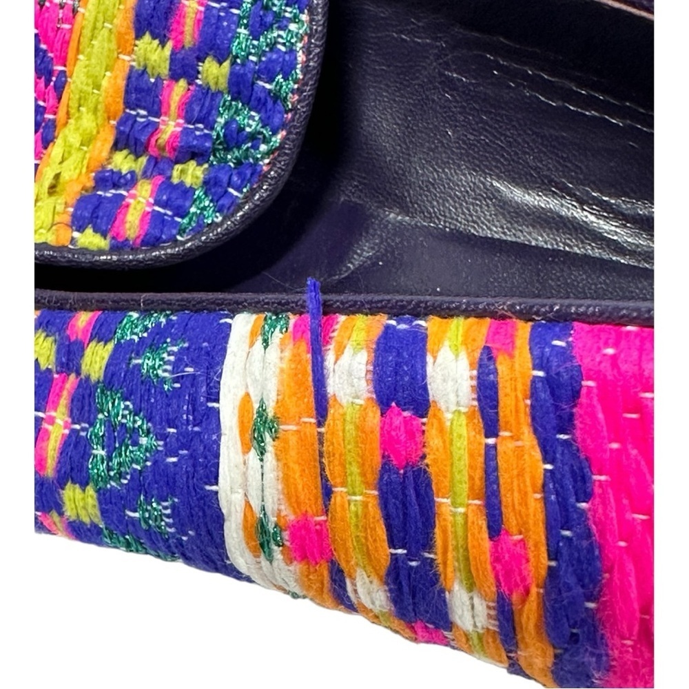 Cecilia Bringheli CB Made in Italy Embroidered Loafer Flats Shoe Colorful US 7.5 - Picture 8 of 9